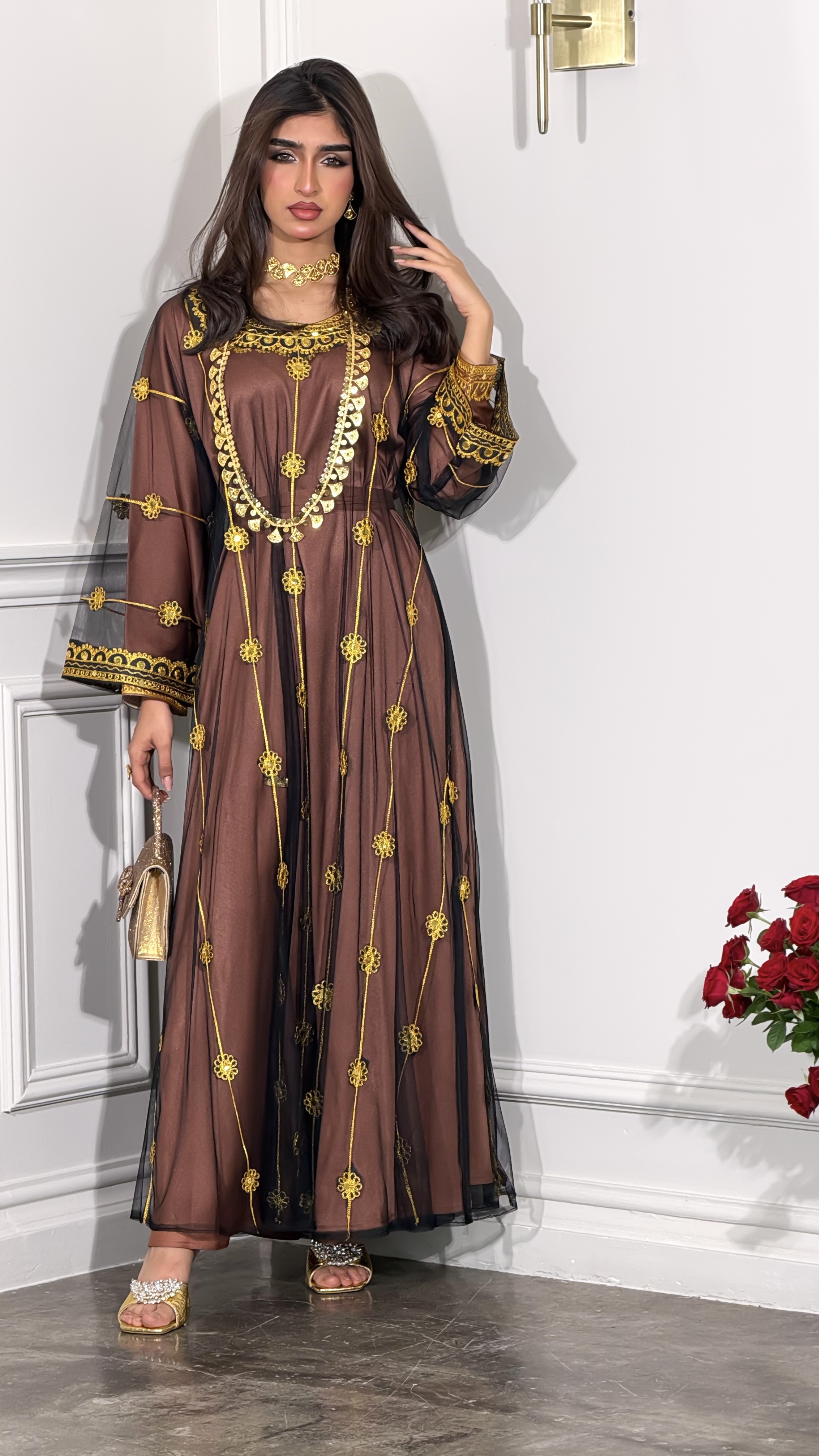 Lam Dress18 Brown
